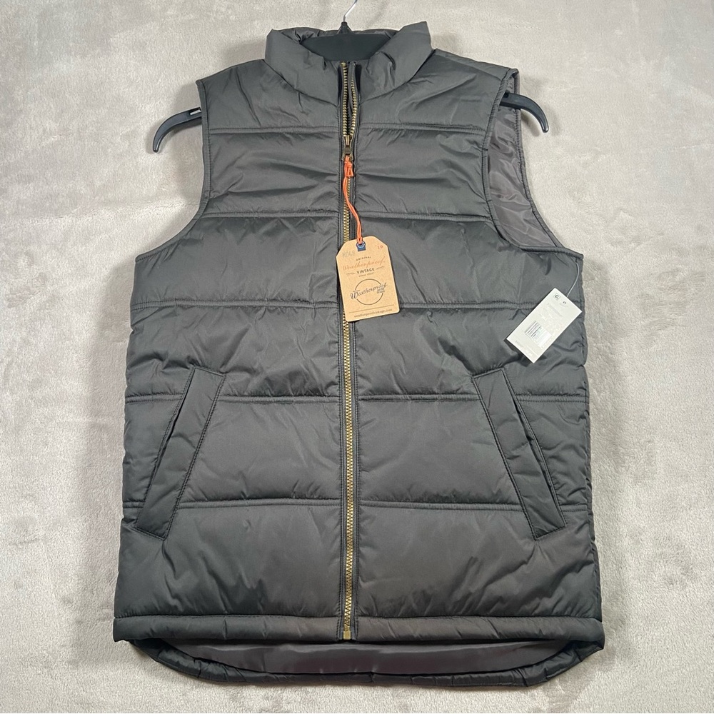 Weatherproof Vintage Small Puffer Vest Asphalt Gray NWT